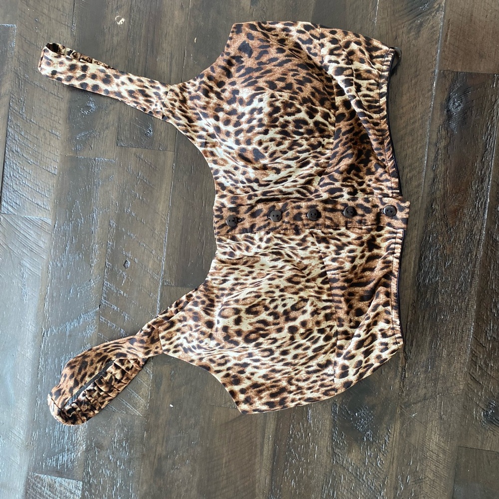 Forever 21 Brown Leopard Print Bodysuit